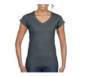 Gildan GN647 - Softstyle Ladies V-Neck T-Shirt Dark Heather