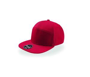 Atlantis AT055 - 7-panel cap with flat visor Red