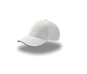 Atlantis AT094 - 6-panel cap with sandwich visor White / Navy