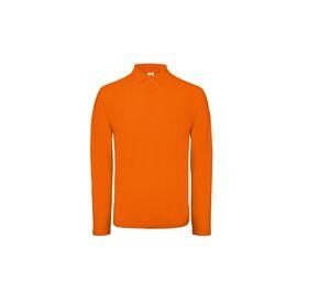 B&C ID1LS - Polo manches longues homme Orange