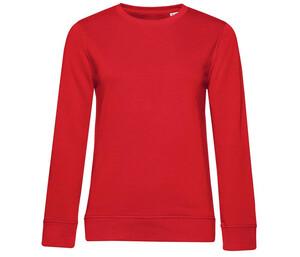 B&C BCW32B - Women's Organic Round Neck Sweatshirt Red