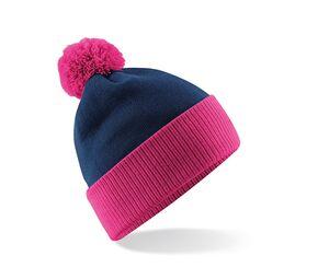 Beechfield BF451 - Two-tone snowstar® beanie French Navy / Fuchsia