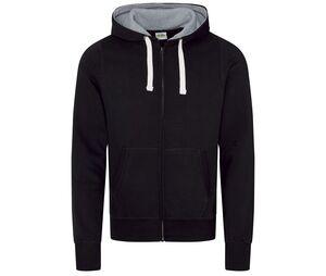 AWDIS JH052 - Heavy zipped sweatshirt Jet Black