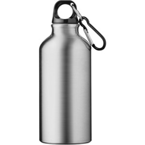 PF Concept 100002 - Oregon 400 ml aluminium water bottle with carabiner Silver