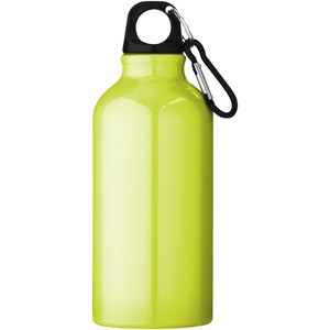 PF Concept 100002 - Oregon 400 ml aluminium water bottle with carabiner Neon Yellow