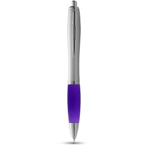 PF Concept 106355 - Nash ballpoint pen with silver barrel and coloured grip