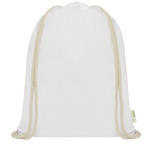 PF Concept 120490 - Orissa 100 g/m² GOTS organic cotton drawstring bag 5L White