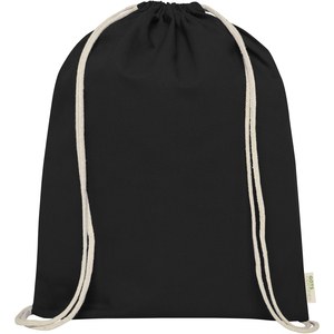 PF Concept 120490 - Orissa 100 g/m² GOTS organic cotton drawstring bag 5L Solid Black