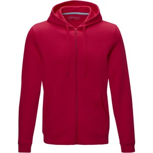 Elevate NXT 37510 - Ruby men’s GOTS organic recycled full zip hoodie Red