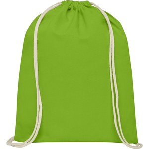 PF Concept 120575 - Oregon 140 g/m² cotton drawstring bag 5L Lime