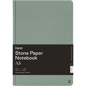 Karst® 107790 - Karst® A5 stone paper hardcover notebook - lined Heather Green