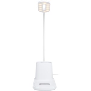 PF Concept 124249 - Bright desk lamp and organizer with wireless charger White