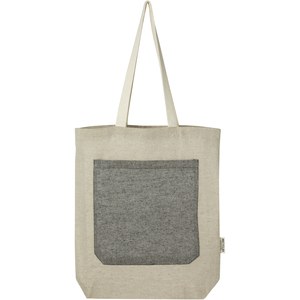 PF Concept 120643 - Pheebs 150 g/m² recycled cotton tote bag with front pocket 9L Natural