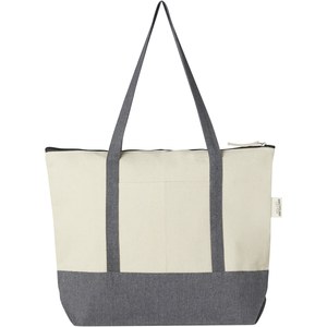 PF Concept 120645 - Repose 320 g/m² recycled cotton zippered tote bag 10L Natural