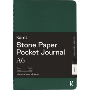 Karst® 107799 - Karst® A6 stone paper softcover pocket journal - blank Dark Green