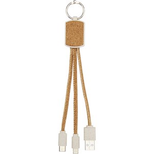PF Concept 124294 - Bates wheat straw and cork 3-in-1 charging cable Natural