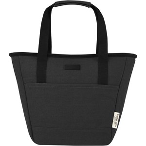 PF Concept 120679 - Joey 9-can GRS recycled canvas lunch cooler bag 6L Solid Black