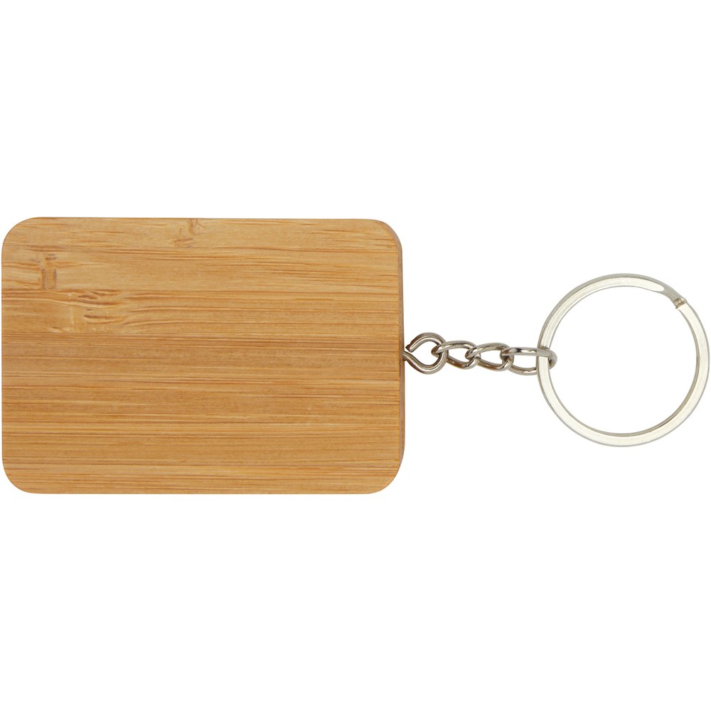 PF Concept 124329 - Reel 6-in-1 retractable bamboo key ring charging cable