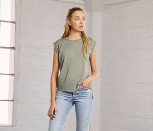 Bella + Canvas BE8804 - Womens rolled sleeve t-shirt