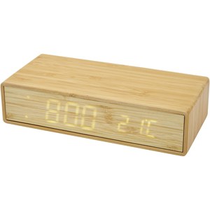 PF Concept 124243 - Minata bamboo wireless charger with clock